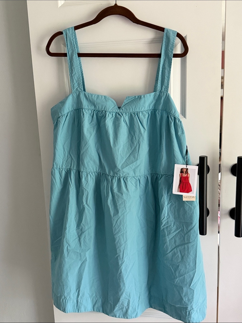 Anthro‎ Nation Los Angeles Light Blue Sleeveless Cotton Sundress XL